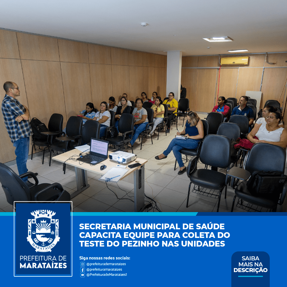 Secretaria Municipal de Saúde capacita equipe para coleta do teste do