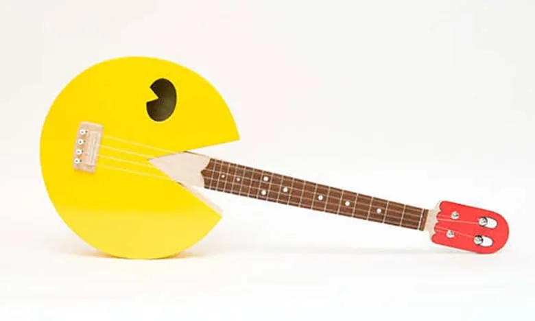guitarra inspirada no consagrado game do Pac-Man