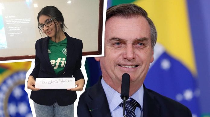 Veja o que Bolsonaro fez pela jovem palmeirense que ridicularizada pela 'lacrosfera' no Twitter