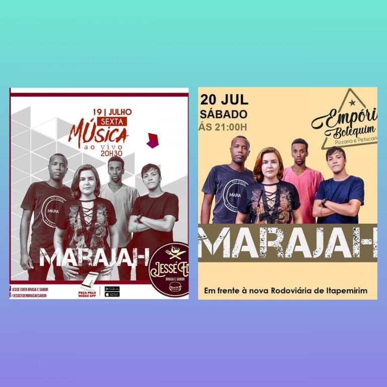 Banda Marajah acústico nesta sexta em Itaóca e no sábado na Vila em Itapemirim/ES