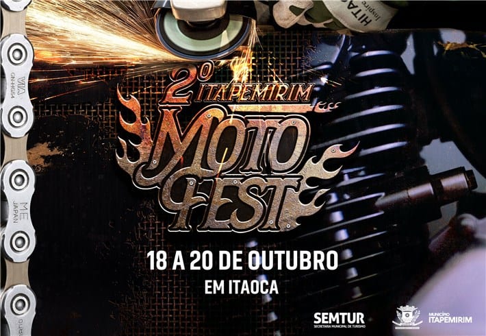 Ao som de Rockn Roll, motocicletas invadem Praia de Itaoca no 2º Itapemirim Motofest