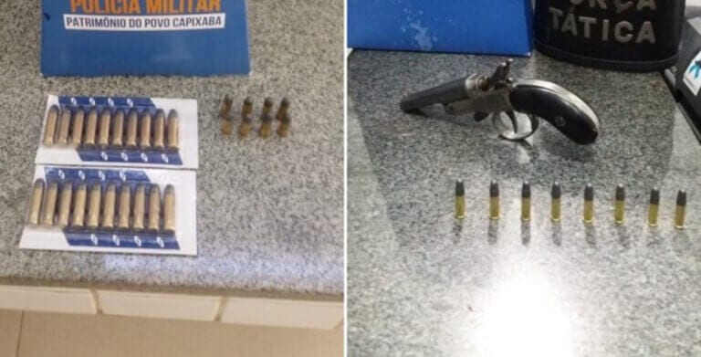 Homem é detido pela PM quando seguia para vender munições em Rio Novo do Sul