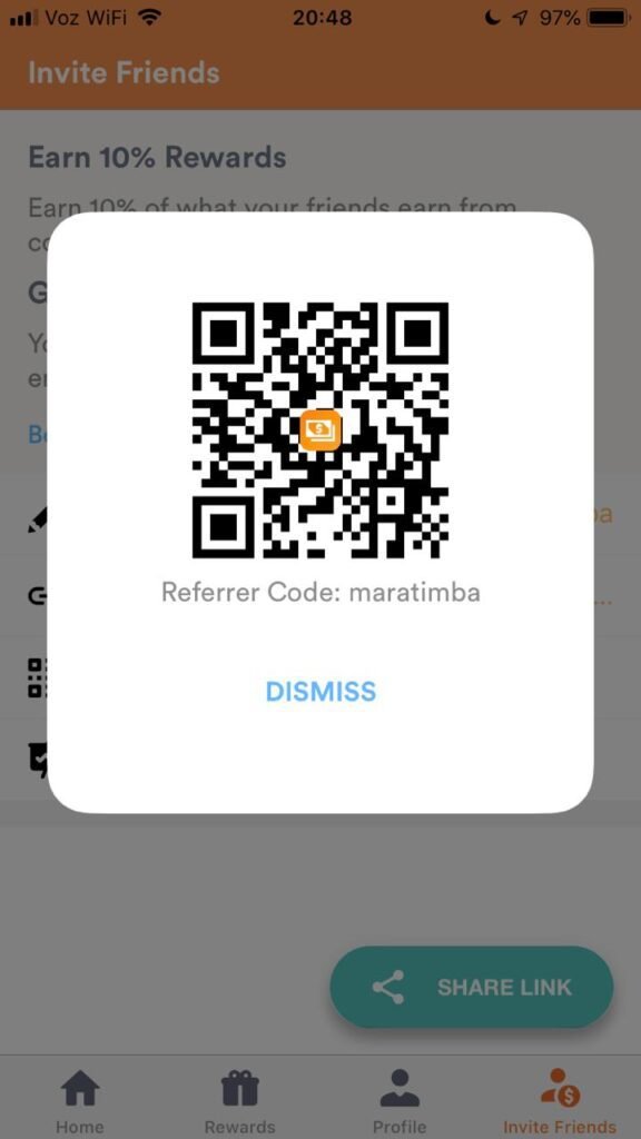 QRCode do Indique e Ganhe do APPKarma