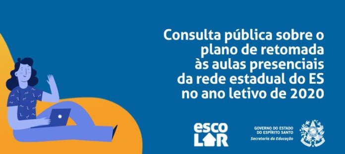 Consulta Pública do Plano de Retomada das Aulas Presenciais da Rede Estadual segue disponível até segunda-feira (14)