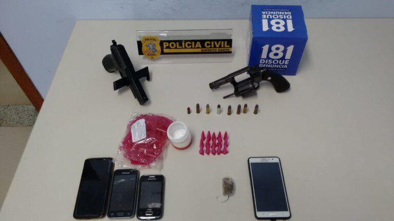 Policiais civis prendem suspeito por posse ilegal de arma de fogo em Guaçuí
