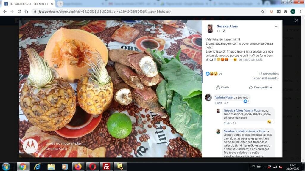 Vale Feira de Itapemirim vira polêmica por falta de produtos e abacaxi estragado