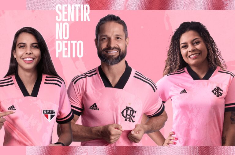 Clubes lançam uniforme em campanha do Outubro Rosa, mês de conscientização sobre câncer de mama