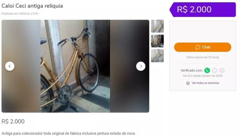 Casal de Vitória recupera bicicleta furtada depois de a encontrar em site de venda
