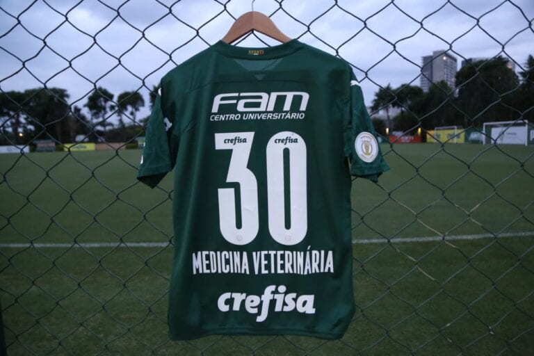 Palmeiras muda a marca de patrocinador máster em jogo contra o Vasco