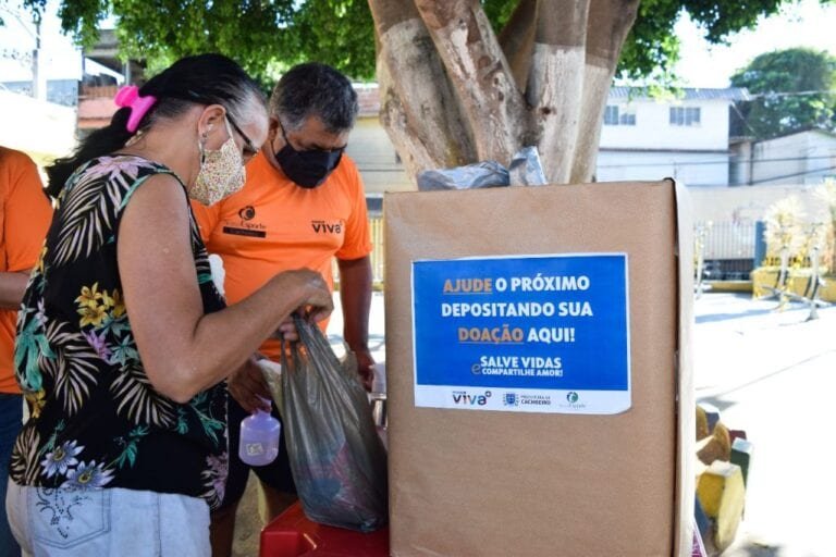 Ação solidária na região do Baiminas arrecadou cerca de 600 quilos de alimentos