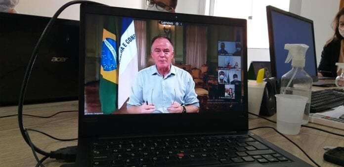 Reunião virtual com o Governador do Estado Renato Casagrande, através do programa SAMU PARA TODOS