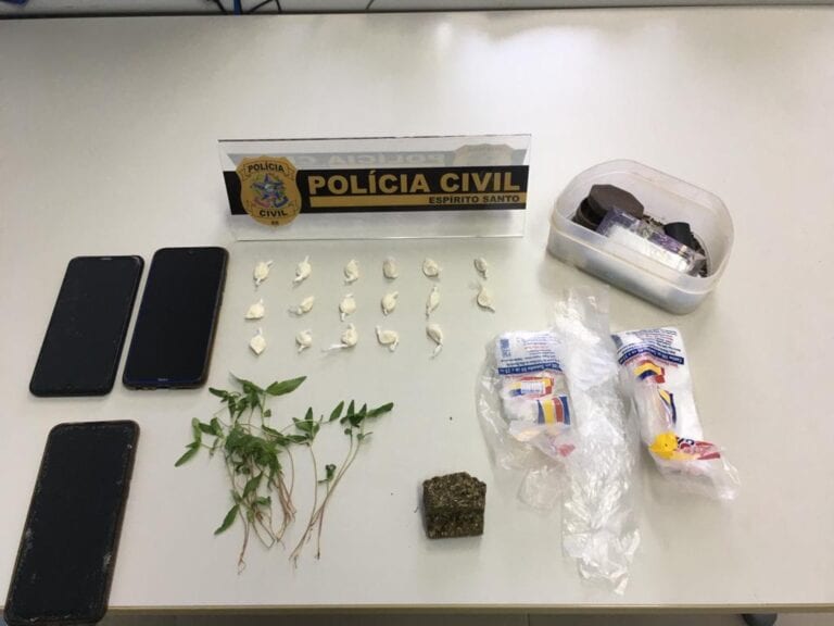 Polícia Civil detém suspeito, apreende drogas e adolescente em Dores do Rio Preto