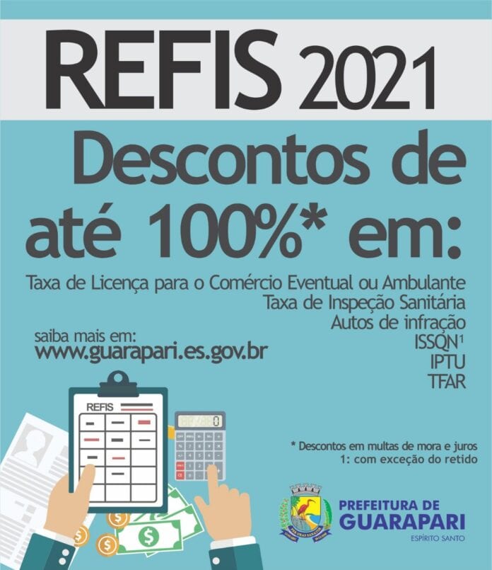 Programa municipal oferecerá descontos de até 100% para quem tem dívidas com a Prefeitura de Guarapari