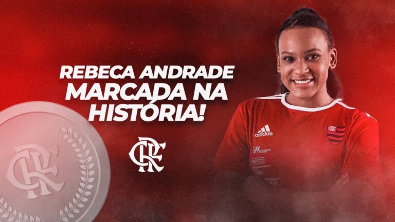 Flamengo parabeniza Rebeca Andrade, medalhista de prata na ginástica artística