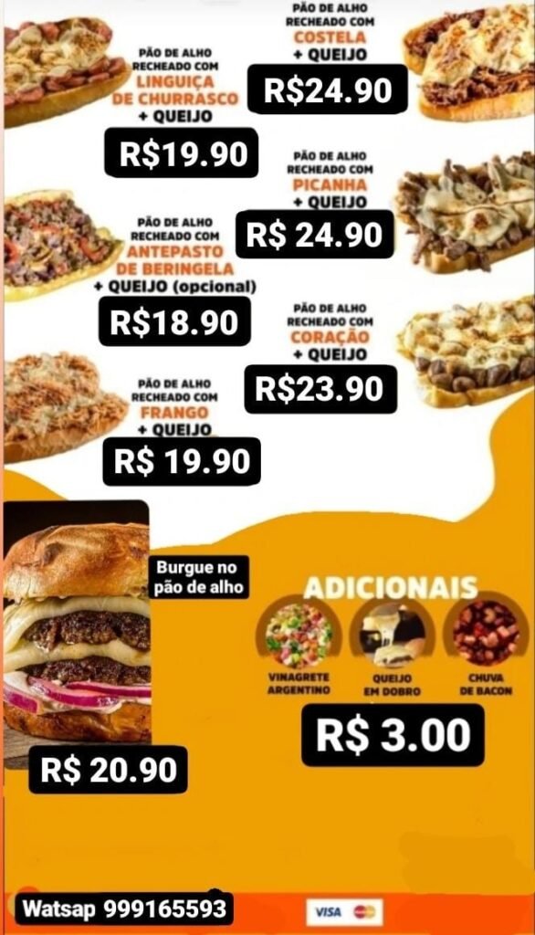 Cardápio Sacras Marataízes