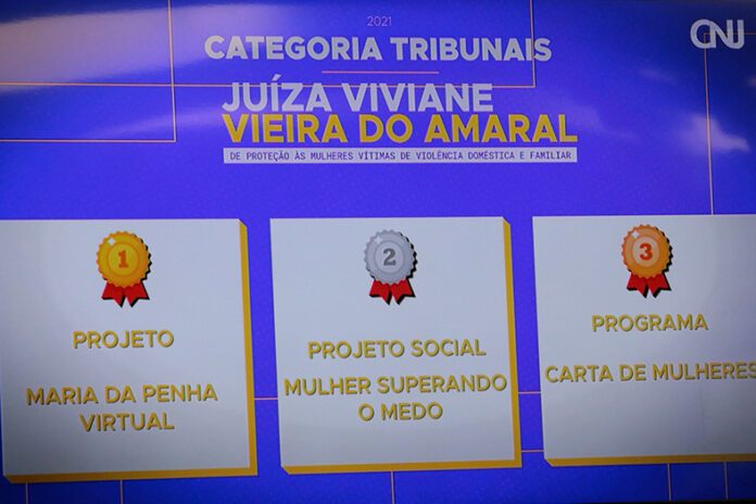 Projeto Mulher superando o Medo conquista 2º lugar no Prêmio CNJ Juíza Viviane Vieira do Amaral
