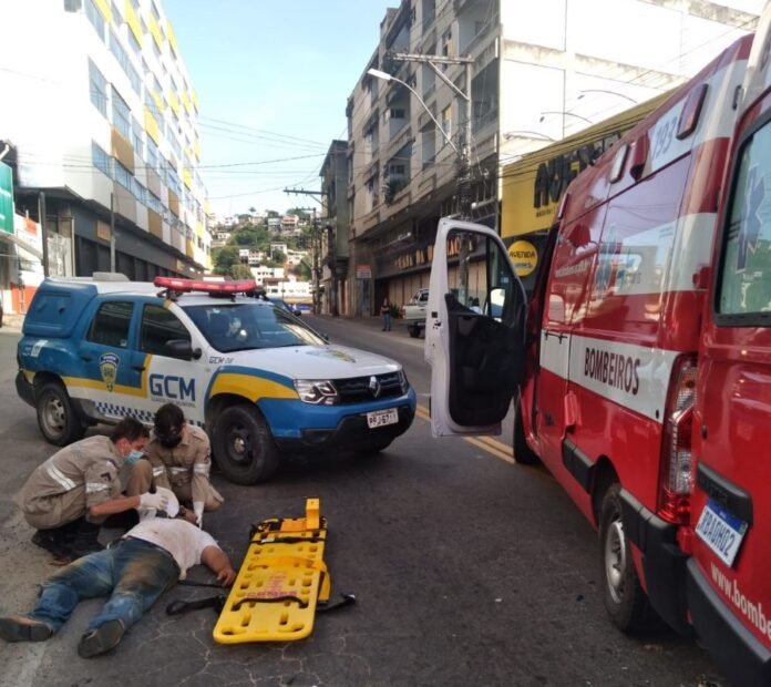 Acidente na Avenida Aristides Campos deixa motociclista com fratura exposta