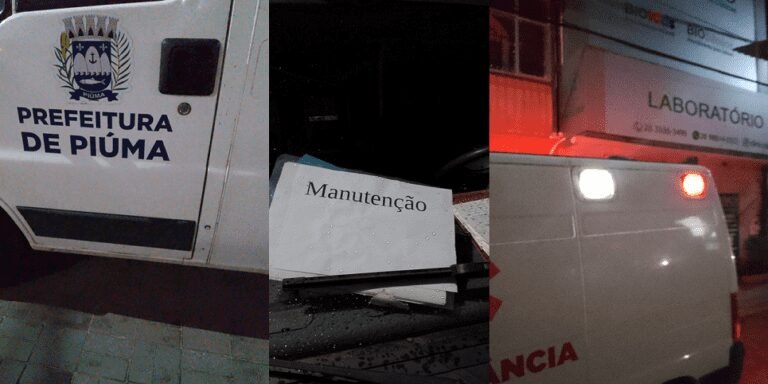 FLAGRANTE: ambulância do Hospital de Piúma em Anchieta levando exame a um laboratório particular