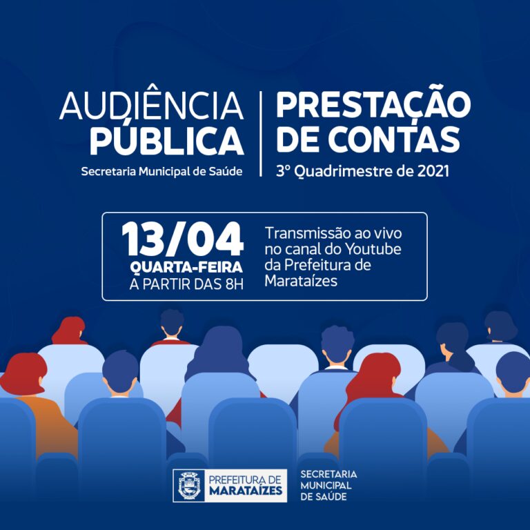 
			Secretaria de Saúde realizará Audiência Pública sobre a prestação de contas do 3° Quadrimestre de 2022        