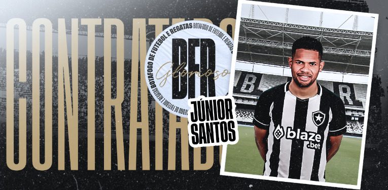 Botafogo anuncia atacante Júnior Santos, que estava no futebol japonês