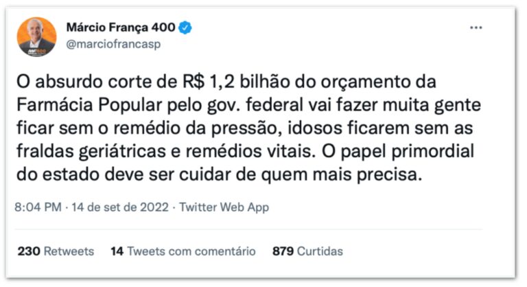 Oposição critica Bolsonaro por cortes no Farmácia Popular