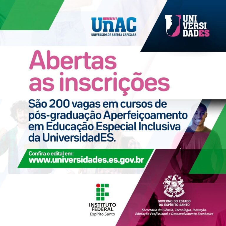 UniversidadES abre 200 novas vagas de pós-graduação