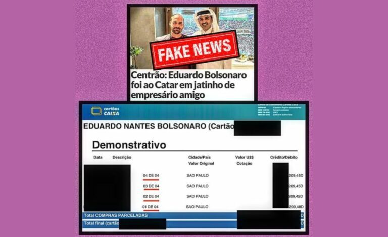 Eduardo Bolsonaro prova que pagou pela viagem para o Catar