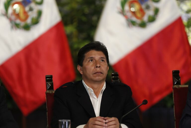 MP peruano pede 18 meses de prisão preventiva para Castillo