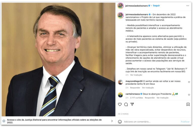 Nas redes, Bolsonaro segue anunciando medidas de seu governo