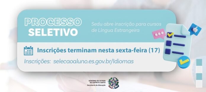 Inscrições para cursos de idiomas terminam nesta sexta-feira (17)