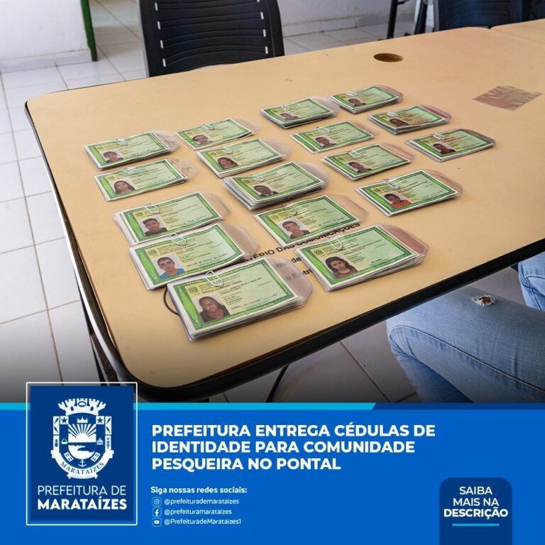 Prefeitura entrega cédulas de identidade para comunidade pesqueira no Pontal