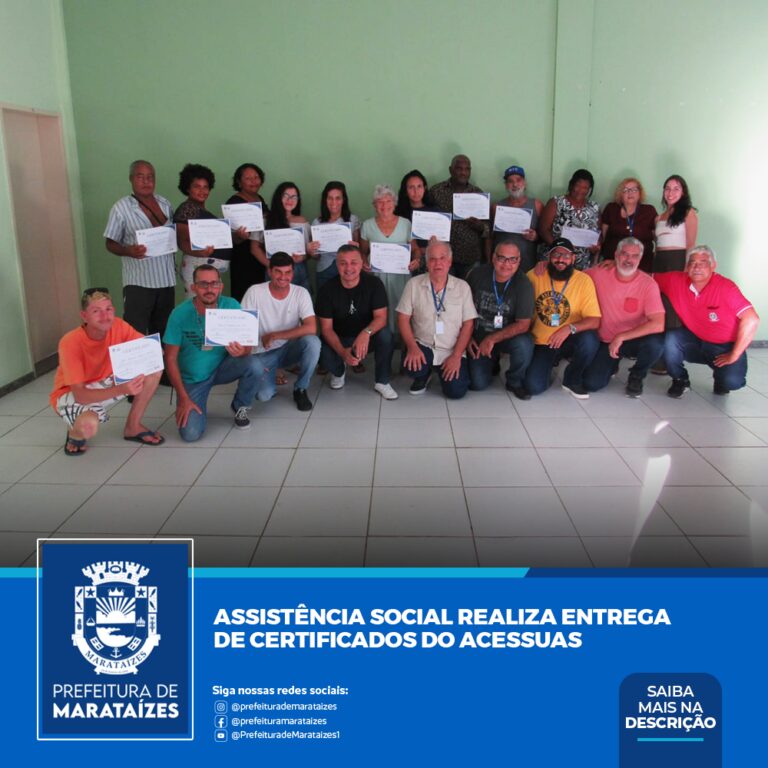 Assistência Social realiza entrega de certificados do ACESSUAS