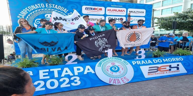 Atletas de Anchieta e Piúma conquistam 5 medalhas com 9 equipes durante 2ª etapa estadual de Canoa Havaiana, em Guarapari