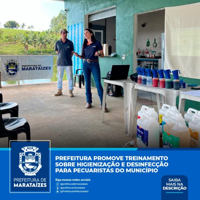 Prefeitura promove treinamento sobre higienização e desinfecção para pecuaristas do município