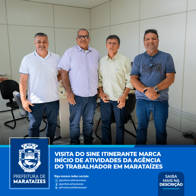 Visita do SINE ITINERANTE marca início de atividades da Agência do Trabalhador em Marataízes
