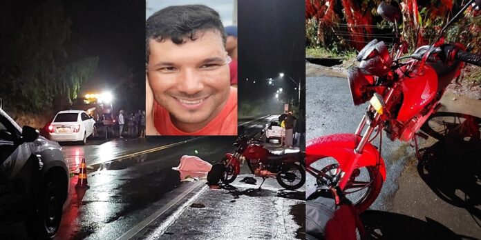 ​Motociclista bate no carro do guincho parado e morre na hora, na Jorge Feres, em Piúma