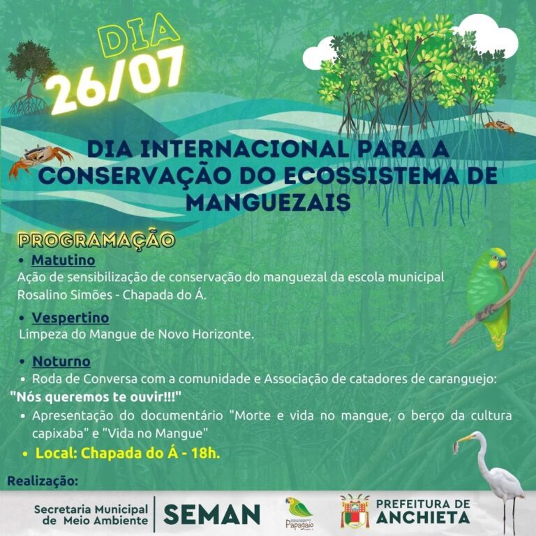 Anchieta: limpeza do mangue marca Dia Internacional de Conservação