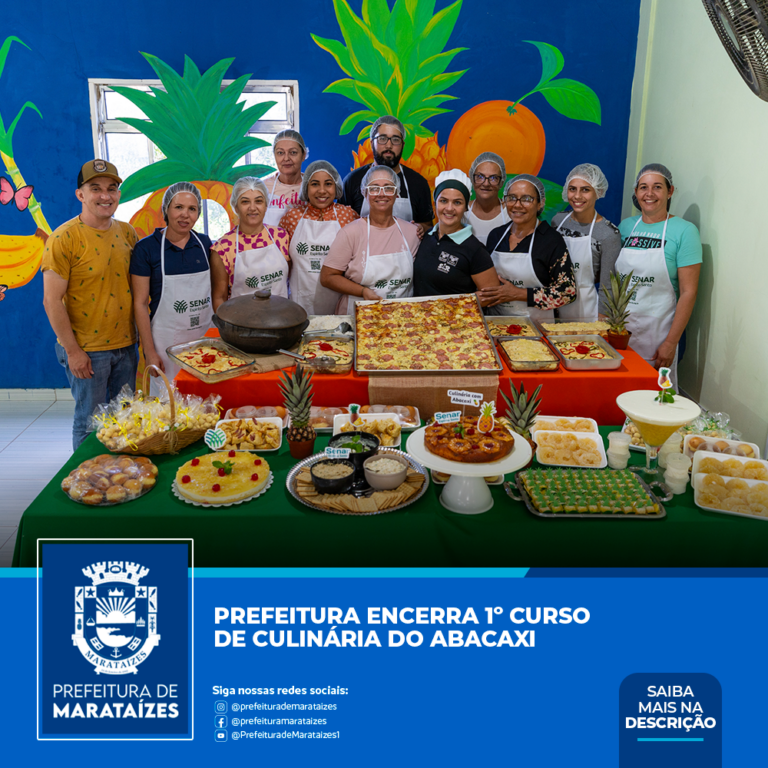Prefeitura encerra 1º Curso de Culinária do Abacaxi