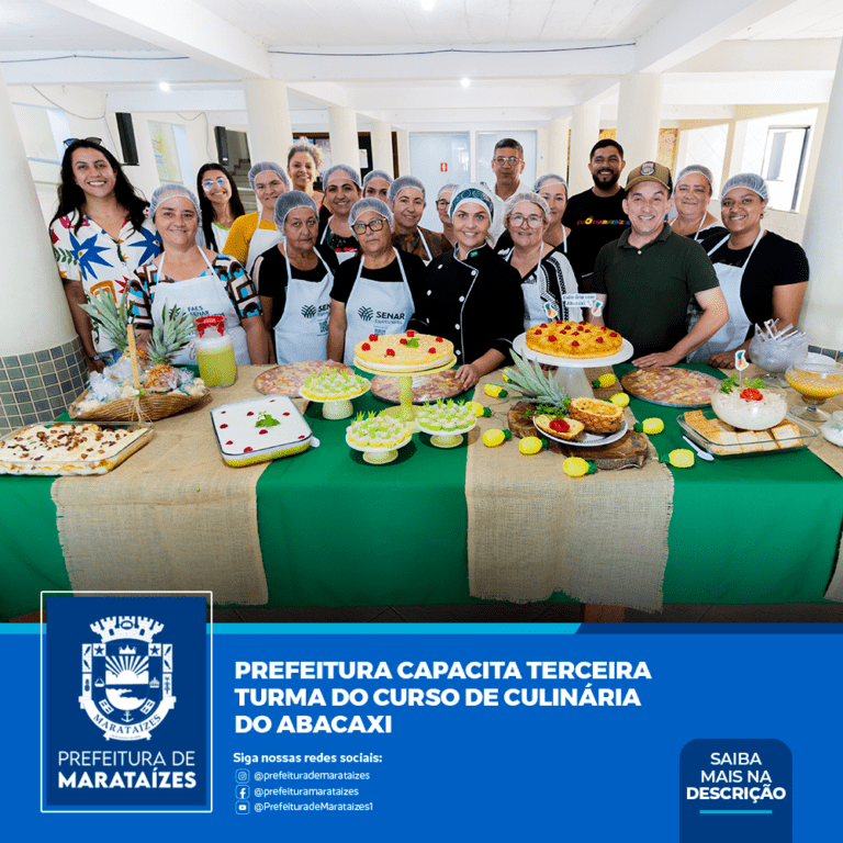 Prefeitura capacita terceira turma do curso de Culinária do Abacaxi