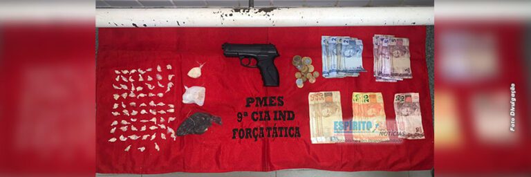 FLAGRANTE: Força Tática detém dois suspeitos com drogas em Marataízes/ES