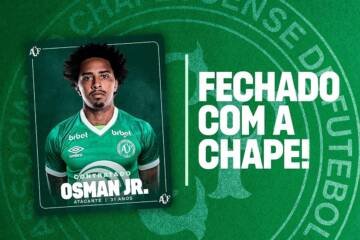 Chapecoense anuncia retorno do atacante Osman Jr. e a chegada do goleiro Gabriel Gasparotto