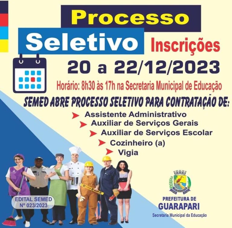 Prefeitura de Guarapari abre 197 vagas para atuação na Secretaria da Educação