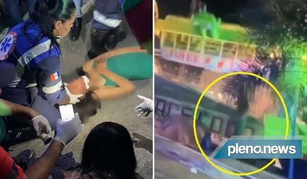 Vídeo: Jovem é arremessada de brinquedo de parque em Maceió