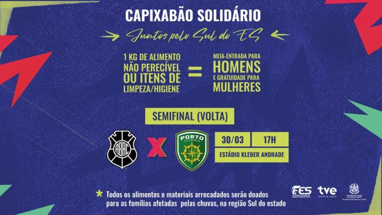 Governo ES: Solidariedade em jogo entre Rio Branco e Porto Vitória após chuvas no Kleber Andrade