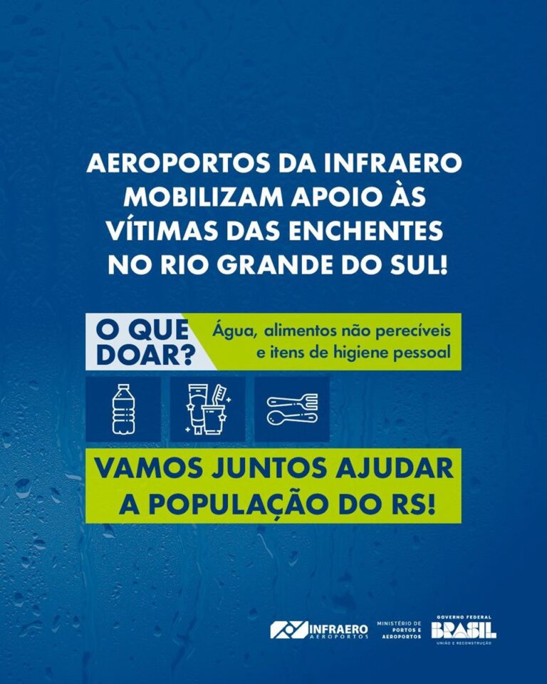 Ajuda às vítimas de enchentes no RS: Aeroporto de Linhares, ES, recebe doações do governo.