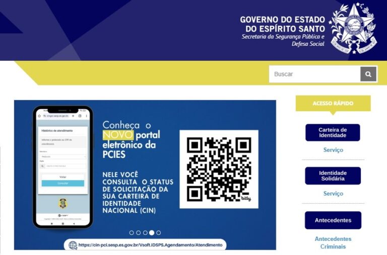 Governo ES – Prodest cria site novo da Polícia Científica do Espírito Santo (PCIES)